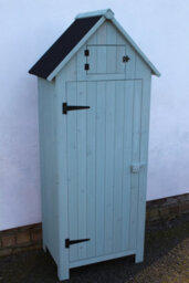 Outdoor Brighton Garden Wooden Storage Cabinet Or Tool Shed In Blue/green - thumbnail 1