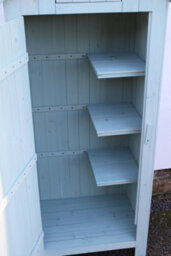 Outdoor Brighton Garden Wooden Storage Cabinet Or Tool Shed In Blue/green - thumbnail 2