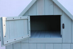 Outdoor Brighton Garden Wooden Storage Cabinet Or Tool Shed In Blue/green - thumbnail 3