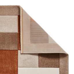 Beige Terra Bordered Chequered Geometric Modern Easy To Clean Rug For Living Room Bedroom And Dining Room-60Cm X 120Cm - thumbnail 8