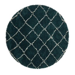 Dark Green Rug, Chequered Geometric Rug, Modern Shaggy Moroccan Rug For Bedroom, Livingroom, & Diningroom-160Cm X 230Cm - thumbnail 6