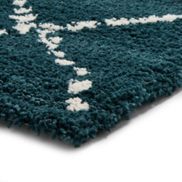 Dark Green Rug, Chequered Geometric Rug, Modern Shaggy Moroccan Rug For Bedroom, Livingroom, & Diningroom-160Cm X 230Cm - thumbnail 2