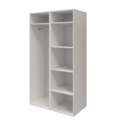 GoodHome Atomia Freestanding Matt White Chipboard Mirrored Wardrobe (H)1875mm (W)500mm (D)580mm - thumbnail 3