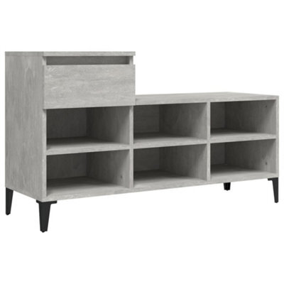 Berkfield Modern Shoe Cabinet Concrete Grey 102X36X60 Cm Engineered Wood - image 1