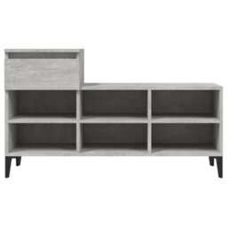Berkfield Modern Shoe Cabinet Concrete Grey 102X36X60 Cm Engineered Wood - thumbnail 6