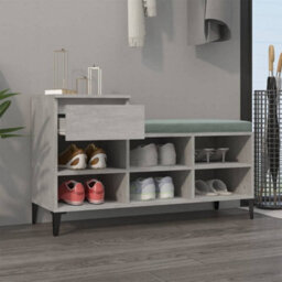 Berkfield Modern Shoe Cabinet Concrete Grey 102X36X60 Cm Engineered Wood - thumbnail 3