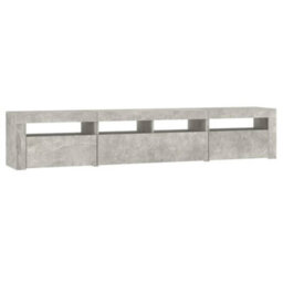 Vidaxl Tv Cabinet With Led Lights Concrete Grey 210X35X40 Cm - thumbnail 7