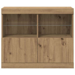 Berkfield Sideboard With Led Lights Artisan Oak 81X37X67 Cm - thumbnail 5