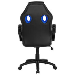 Beliani Office Chair Fighter Faux Leather Navy Blue - thumbnail 7