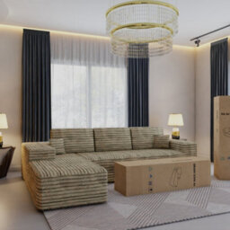 Sliding Wardrobes 4 u LTD Modern Comfort Compact Right Or Left Corner Sofa With Cushions Quick Easy Setup (Camel Brown- Leftcorner) - thumbnail 6