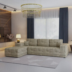 Sliding Wardrobes 4 u LTD Modern Comfort Compact Right Or Left Corner Sofa With Cushions Quick Easy Setup (Camel Brown- Leftcorner) - thumbnail 8