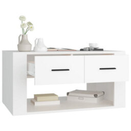 Berkfield Coffee Table White 80X50X40 Cm Engineered Wood - thumbnail 5