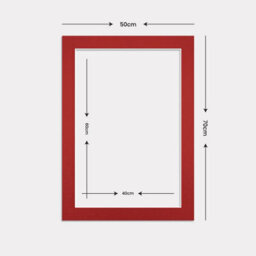 Ak Frames 70X50Cm Crimson Picture Mounts To Fit 60X40Cm Aperture Size - Mount Board Only (No Frame Included) - thumbnail 3