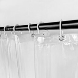 Neel Blue Peva Shower Curtains Transparent Shower Curtain Liner Mould & Mildew  With 12 Curtain Hook - thumbnail 3