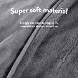 Slumberdown Large Elegantly Warm Electric Heated Throw Blanket - Black - thumbnail 4