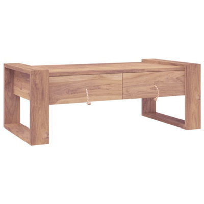 Berkfield Coffee Table 110X60X40 Cm Solid Teak Wood - image 1