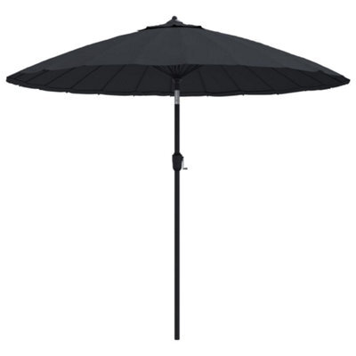 Berkfield Outdoor Parasol With Aluminium Pole 270 Cm Black - image 1