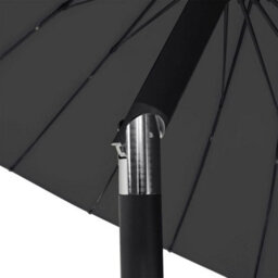 Berkfield Outdoor Parasol With Aluminium Pole 270 Cm Black - thumbnail 5