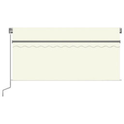 Berkfield Manual Retractable Awning With Blind&led 3X2.5M Cream - thumbnail 3