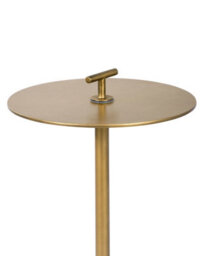 Wyld Haus London Brass And White Marble Round Side Table - thumbnail 3