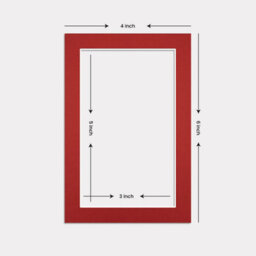 Ak Frames 6X4 Crimson Picture Mounts To Fit 5X3 Aperture Size - Mount Board Only (No Frame Included) - thumbnail 3