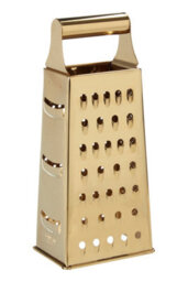 Orsina Small Gold Finish Box Grater,multi-Use Food Shredder For Cheese,handheld Cutter For Veg Prep,kitchen Grater - thumbnail 2