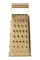Orsina Small Gold Finish Box Grater,multi-Use Food Shredder For Cheese,handheld Cutter For Veg Prep,kitchen Grater