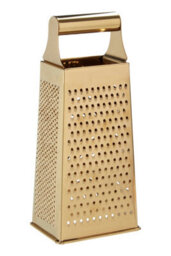 Orsina Small Gold Finish Box Grater,multi-Use Food Shredder For Cheese,handheld Cutter For Veg Prep,kitchen Grater - thumbnail 3