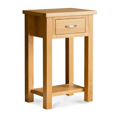 London Oak Telephone Table With Drawer - By Roseland Furniture - image 1