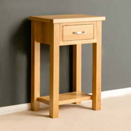 London Oak Telephone Table With Drawer - By Roseland Furniture - thumbnail 4