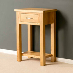 London Oak Telephone Table With Drawer - By Roseland Furniture - thumbnail 5