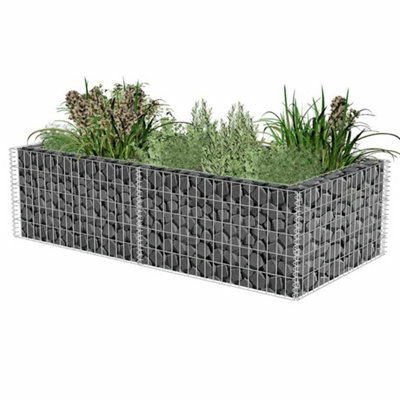 Vidaxl Gabion Planter Galvanised Steel 180X90X50 Cm - image 1