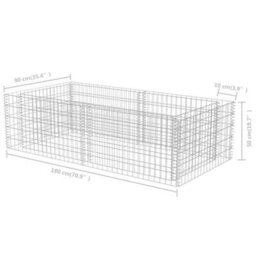 Vidaxl Gabion Planter Galvanised Steel 180X90X50 Cm - thumbnail 7
