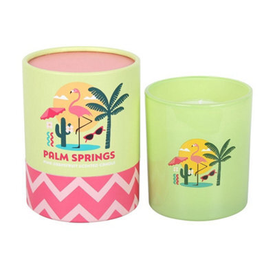Something Different Palm Springs Pink Grapefruit Scented Candle Yellow (One Size) - image 1
