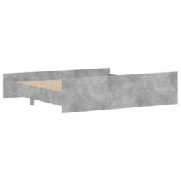 Berkfield Bed Frame With Headboard With Footboard Concrete Grey 180X200 Cm - thumbnail 6