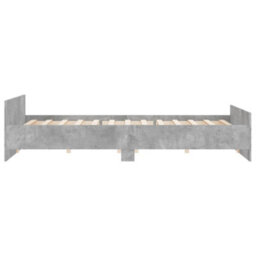 Berkfield Bed Frame With Headboard With Footboard Concrete Grey 180X200 Cm - thumbnail 5