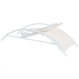 Beliani Sun Lounger Gaeta Reclining Metal Beige - thumbnail 8
