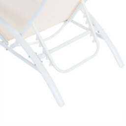 Beliani Sun Lounger Gaeta Reclining Metal Beige - thumbnail 9