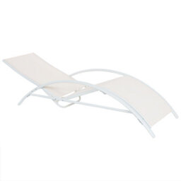 Beliani Sun Lounger Gaeta Reclining Metal Beige - thumbnail 5