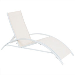 Beliani Sun Lounger Gaeta Reclining Metal Beige - thumbnail 6