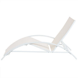 Beliani Sun Lounger Gaeta Reclining Metal Beige - thumbnail 7