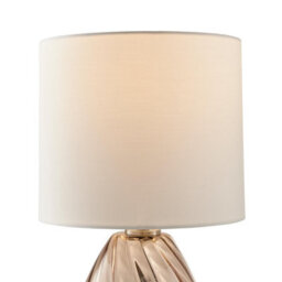 Furniturebox Uk Aurelia Brown Glass & White Table Lamp - thumbnail 6