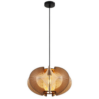 Luminosa Lighting Luminosa Sakura 44Cm Wire Frame Pendant Ceiling Light Matt Black 1X E27 - image 1