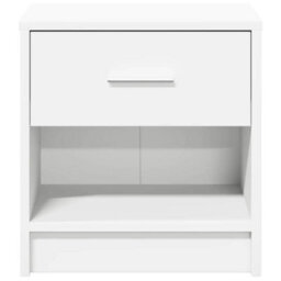 Berkfield Bedside Cabinet With Drawer White 39X28X41 Cm - thumbnail 4