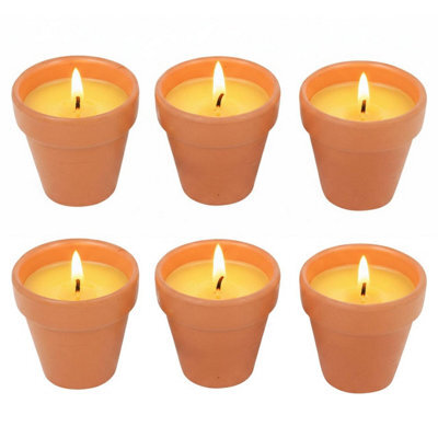 Urbn-Living Set Of 6 - Citronella Scented Candles - image 1