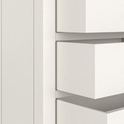 Farro Coconut White 6 Drawer Chest With Washed Oak Top - Fully Assembled By Roseland Furniture - thumbnail 9