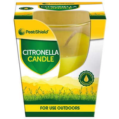 Pestshield Outdoor Citronella Scented Candle - Yellow