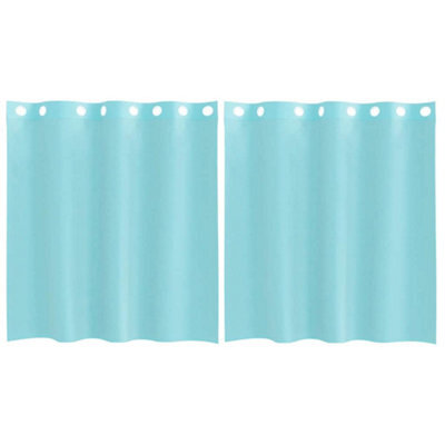 Berkfield Durable Voile Curtains With Grommets 2 Pcs Turquoise - image 1