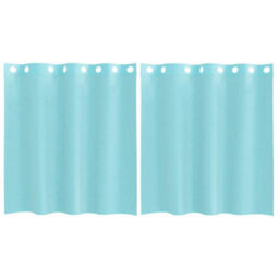 Berkfield Durable Voile Curtains With Grommets 2 Pcs Turquoise - thumbnail 1