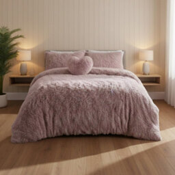 Super Fluffy Duvet Cover Ultra Soft, Cloud-Like Comfort Snug Sleep Light Pink - thumbnail 1
